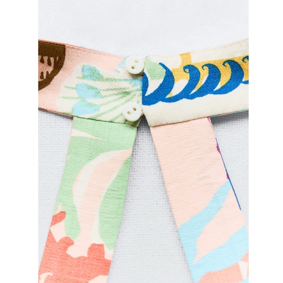 Zara 2-piece PATCHWORK PRINT TOP and PATCHWORK PRINTED CAPE SKIRT - Picture 10 of 11